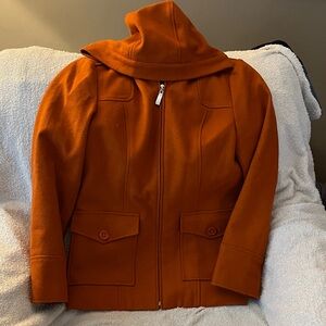 Relativity Women's Rust Utility Jacket Women’s Small Burnt Orange Dress coat